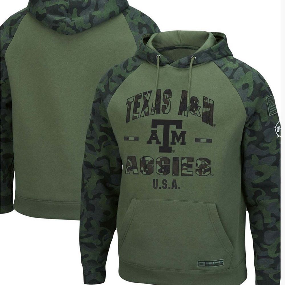 Men’s camo Texas A&M hoodie in EUC - Picture 5 of 8